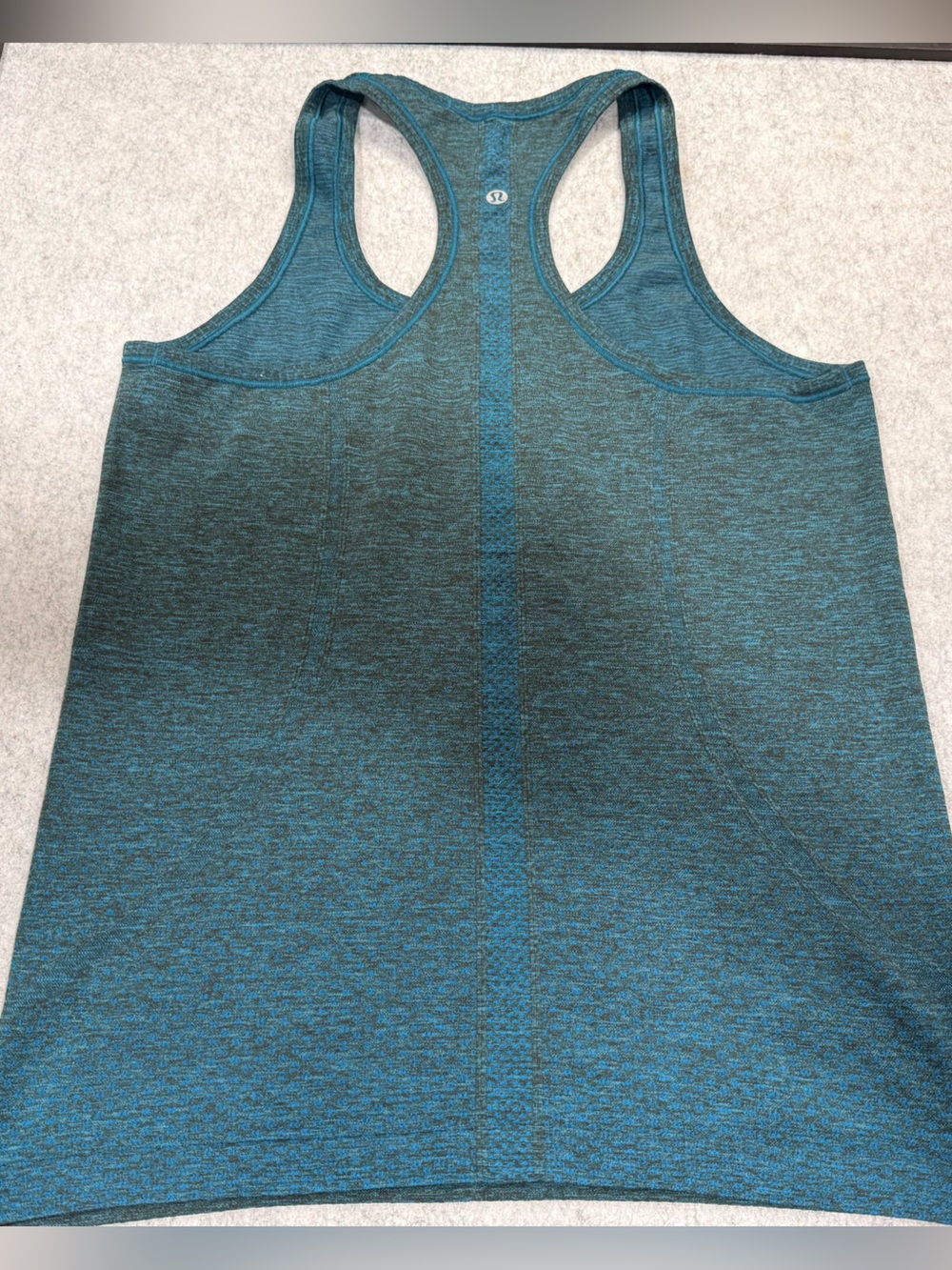 Lululemon Swiftly Tech Racerback Tank Top Heathered Teal Blue Women’s 16x24 sz.8